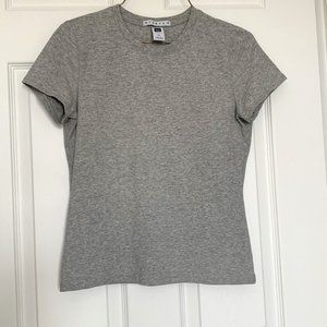 GAP T-Shirt Short sleeve Grey M Cotton
